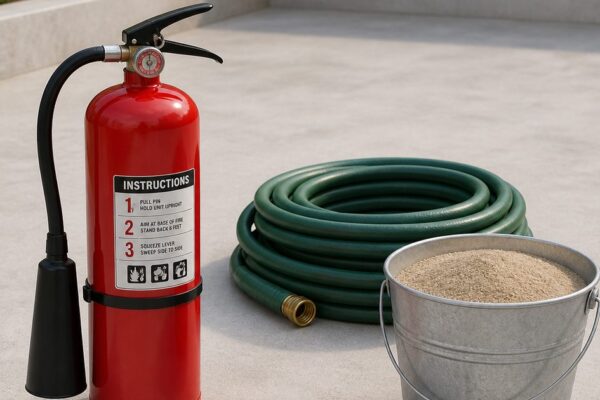 Hoe moet je bij een buitenbrand blussen