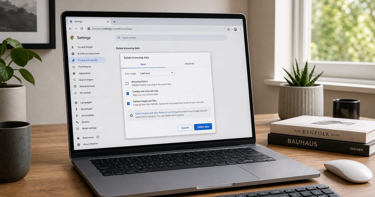 Hoe leeg je de cache in google chrome